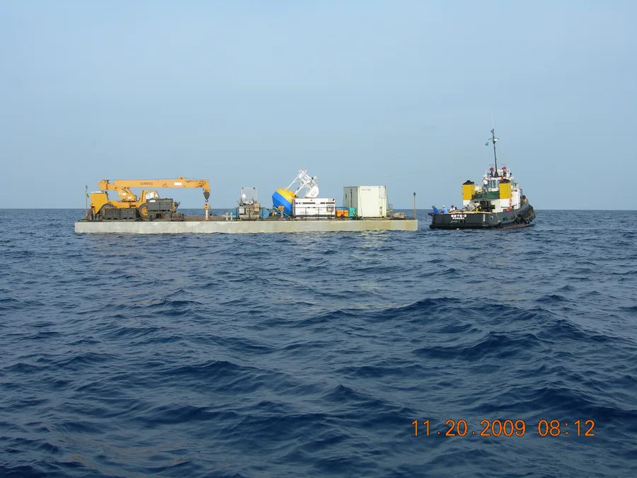 Research barge in the Red Sea, KAUST 2009