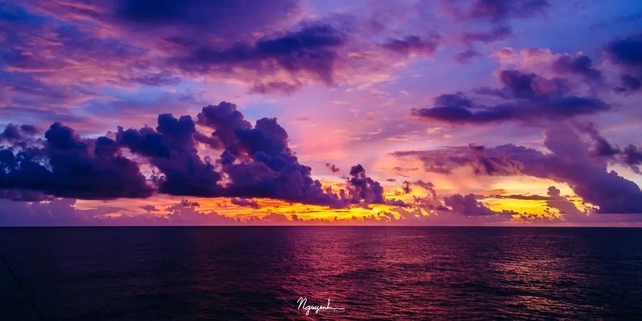HDR tropical sunset over Bay of Bengal, MISO-BoB 2019