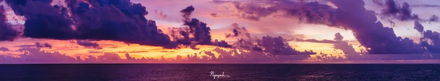 Panoramic sunset over Bay of Bengal, MISO-BoB 2019